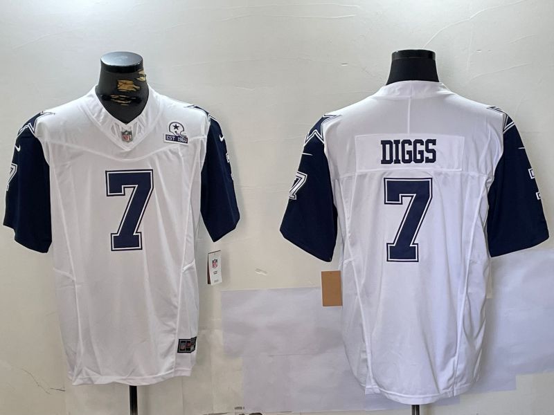 Men Dallas Cowboys #7 Diggs White 2024 Nike Limited NFL Jersey style 8->dallas cowboys->NFL Jersey